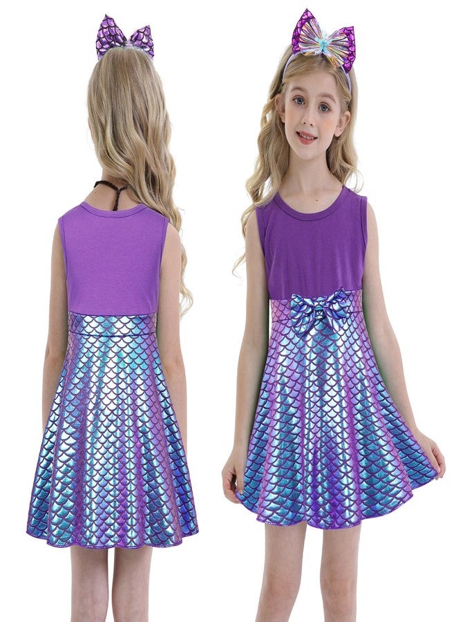 HenzWorld Mermaid Dress for Girls Little Girl Mermaid Dress Costume Princess Dress up Birthday Party Traje De Sirena Para Niña Halloween Costumes for Girls 5-6 Years - Image 2